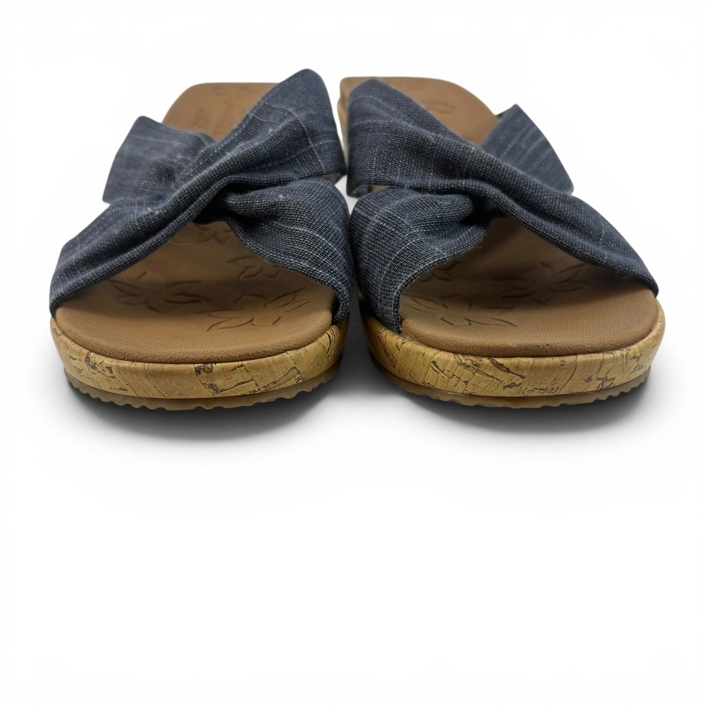 Skechers Cali Beverlee High Tea Navy Blue Wedge Sandals Women's Size 7 - Picture 3 of 9
